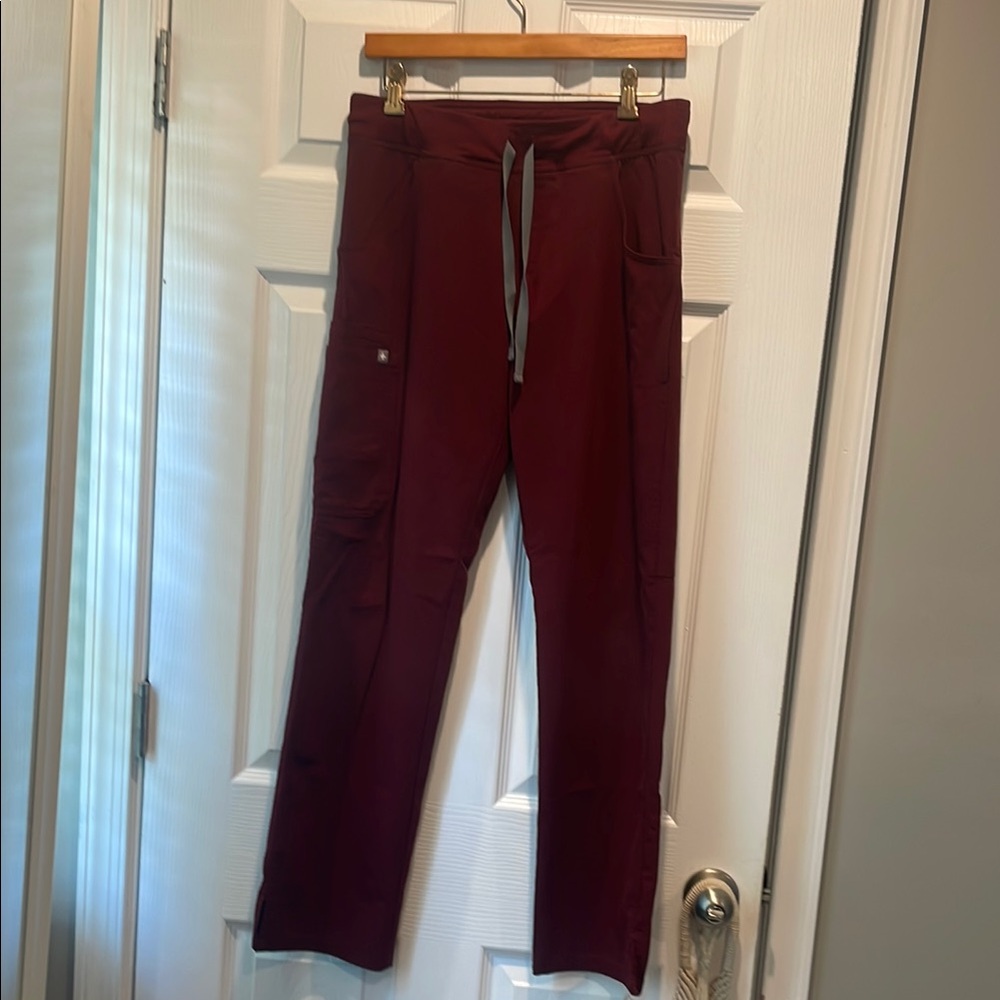 Figs maroon scrub pants